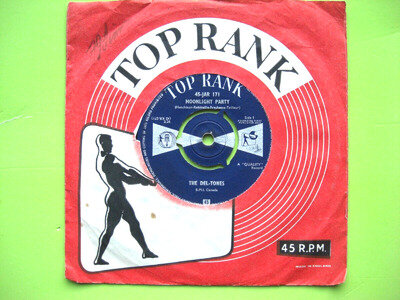 THE DEL-TONES * Moonlight Party / Rockin’ Blues 7” 45 TOP RANK 1959