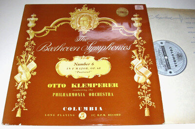 Columbia SAX 2260 *BEETHOVEN* Symphony No.6 *KLEMPERER* 1st Press T/Silver