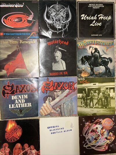 Job Lot X12 Rock Metal Used Vinyl Records