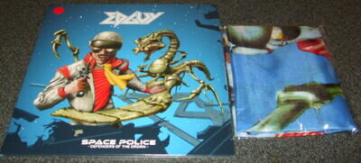 EDGUY-SPACE POLICE-2014 2xLP RED VINYL-LIMITED TO 200-AVANTASIA+FLAG-NEW/SEALED