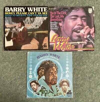 Barry White-x3 7” Imports. Spain & Germany . Can’t Get Enough/Youre The First +