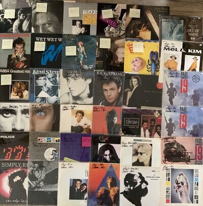 Huge Job Lot 36 x 80's Pop/Rock 12" Vinyl LP A-ha Yazz Kate Bush Police Abba B52