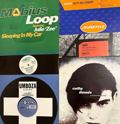 6 x DANCE VINYL 12" SINGLES JOB LOT - All listed - POSITIVA *SEE VIDEO OF ITEMS*