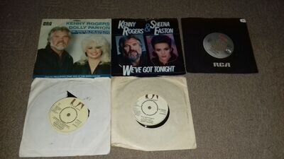 Job lot of 5 Kenny Rogers Vinyl 7" Singles