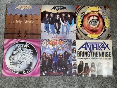 Anthrax Lot Of Vinyl Singles X 6