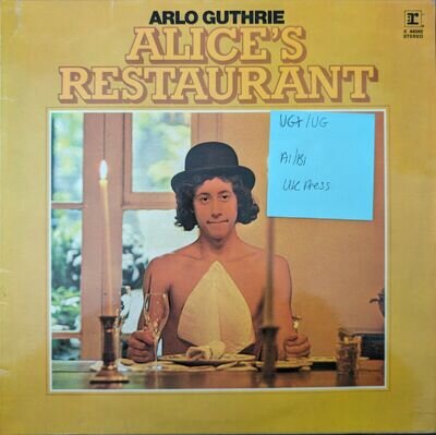 Arlo Guthrie Alice's Restaurant Vinyl Record VG+/VG K44045 1981 1st Press