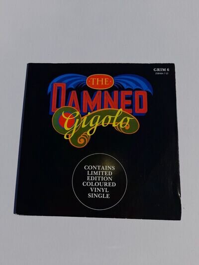 The Damned – Gigolo 7" Blue Vinyl Single Poster Sleeve EX/EX Condition