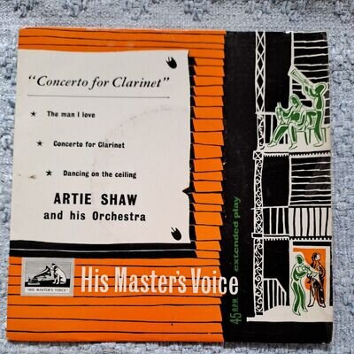 Artie Shaw Concertio For Clarinet vinyl 7" EP 7EG-8225