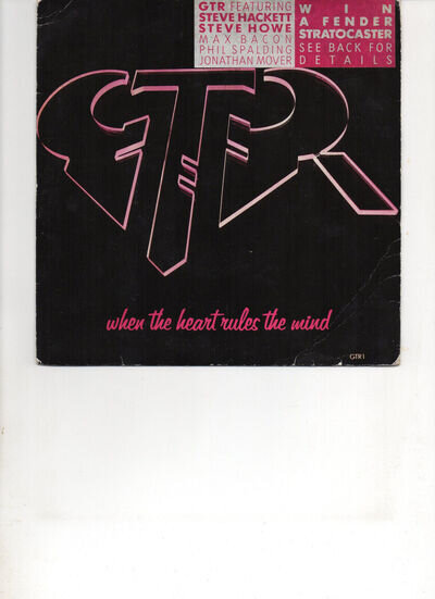 GTR “WHEN THE HEART RULES THE MIND” 1986 PICTURE SLEEVE UK PRESSING 7” VINYL