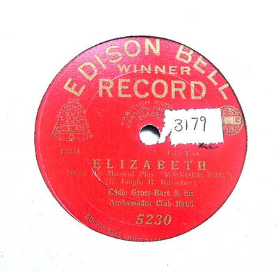 EDDIE GROSS-BART & HIS AMBASSADOR CLUB BD Elizabeth (solos)/Edison Bell Winner