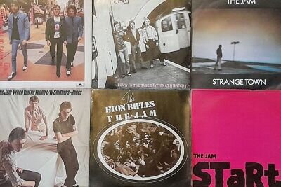 THE JAM 7 x 7" VINYL SINGLE BUNDLE (TUBE STATION, START!,BEAT SURRENDER EP ETC)