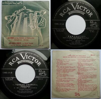 LOU MONTE JUAN GARCIA ESQUIVEL 1955 SPLIT 4-TRCKS EP LATIN JAZZ UNIQ CHILEAN PRS