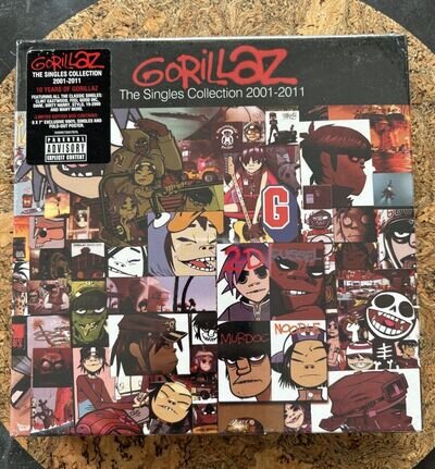 GORILLAZ - The Singles Collection 2001-2011 (8x7" box set + poster) Rare Vinyl