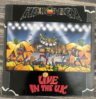 HELLOWEEN : Live In The UK : uk emi vinyl LP 1989