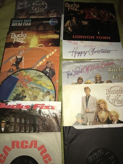 7 " VINYL Singles 14 x BUCKS FIZZ JOBLOT Picture Disc Gatefold Christmas