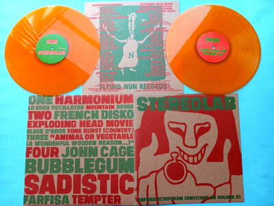 STEREOLAB REFRIED ECTOPLASM 1995 UK LTD AMBER COLOUR VINYL LP POST ROCK