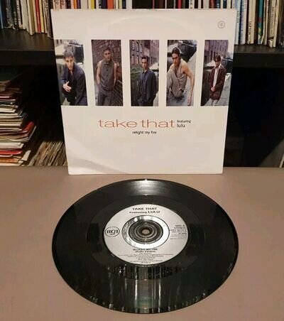 TAKE THAT Feat LULU Relight My Fire 1993 UK 7" Vinyl Single - VG+