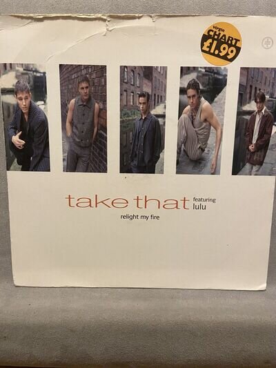 TAKE THAT - 1993 Vinyl 45rpm 7-Single - RELIGHT MY FIRE feat. LULU