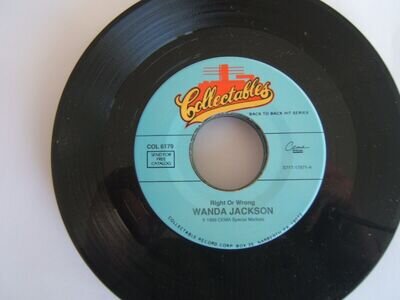 WANDA JACKSON 45 - Right Or Wrong USA re-issue