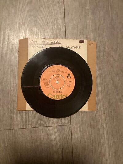 Nat King Cole = Smile 7” Single Import Special Peach Colour N/M