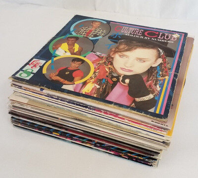 Job lot 80s Albums 12" LPs WHAM Culture Club Madonna Ultravox NTWICM Duran 7kg