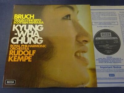 BRUCH - VIOLIN CONCERTO, SCOTTISH FANTASIA LP, Kyung-Wha Chung, DECCA SXL 6573