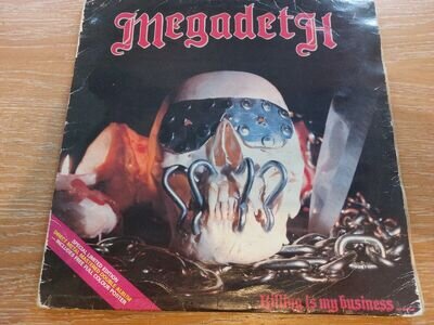 Megadeth “Killing Is My Business…” Original 1988 U.K. Gatefold vinyl 2Lp MFN46DM