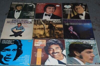 9 x Job Lot Bundle of ENGELBERT HUMPERDINCK MUSIC 12” Vinyl Records - K8