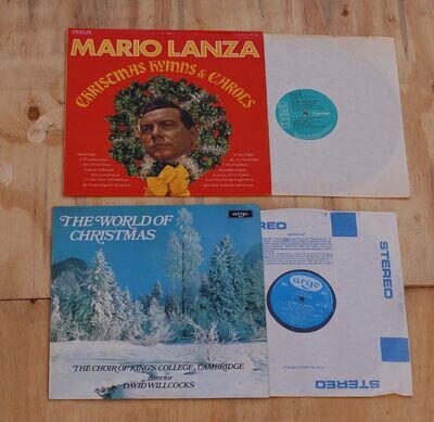 A WORLD OF CHRISTMAS Argo SPA 104 KING'S COLLEGE CHOIR & MARIO LANZA LP