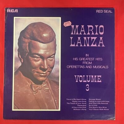 Mario Lanza In His Greatest Hits From Operettas And Musicals Volume 3 LP