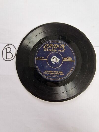 Anton Karas The Harry Lime Theme/ Zither rhythm 45rpm Vinyl Record