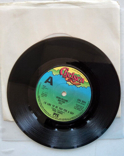 Paul Karas I'd Like To Be You For A Day 1977 DEMO PROMO 7" vinyl record rock