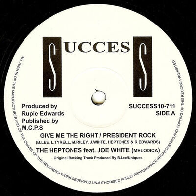 Heptones Give Me The Right / Shorty The President Mash Up De Ressident MINT 10"