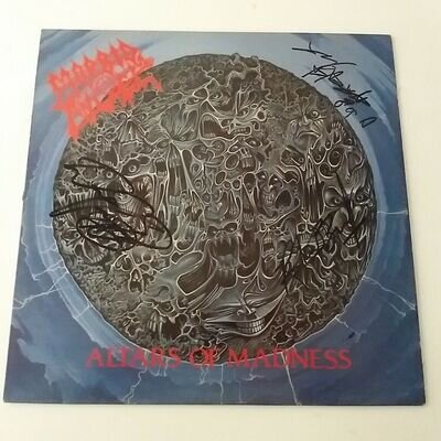 Morbid Angel - Altars Of Madness - Vinyl LP Fully Signed UK 1st Press EX/EX+