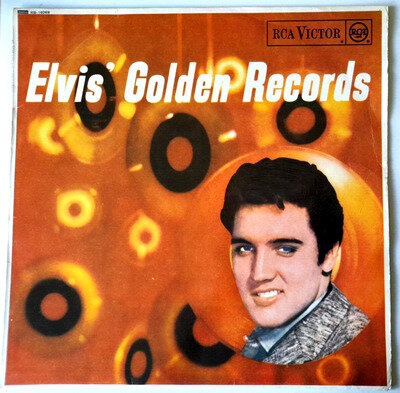 EX/EX ELVIS PRESLEY Golden Records UK VINYL LP Gatefold Red Seal Black Spot 1965