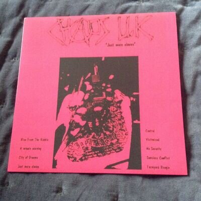 Chaos UK - Just Mere Slaves LP (Punk/Rock/UK82/Hardcore) SEWAGE RECORDS NEW