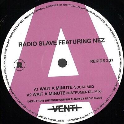 Radio Slave Feat. Nez – Wait A Minute [New] 12" Vinyl