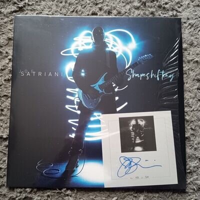 JOE SATRIANI "Shapeshifting" Translucent Blue 12" Vinyl LP + Signed Card M/M