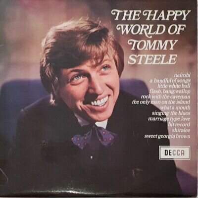 TOMMY STEELE THE HAPPY WORLD OF VG/EX LP