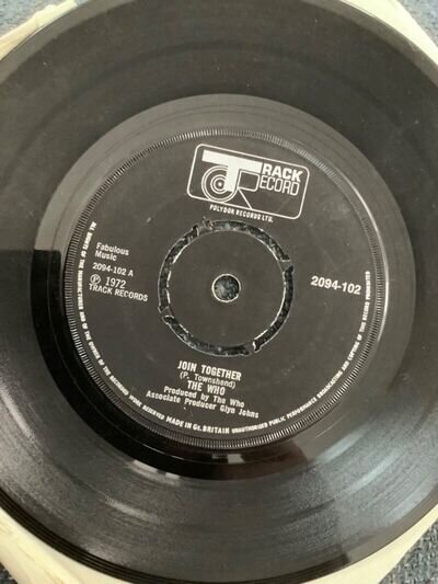 The Who. Join together. 7” vinyl 1972. Track record records VG+