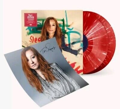 RARE SOLD OUT TORI AMOS UNREPENTANT GERALDINES RED SPLATTER VINYL SIGNED PRINT