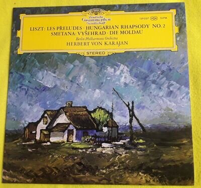 DG 139 037 SLPM LISZT LES PRELUDES HUNGARIAN RHAPSODY KARAJAN NM/NM