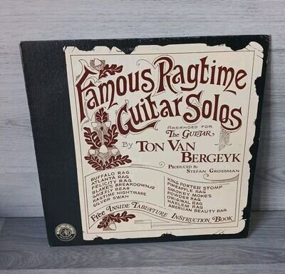 Famous Ragtime Solos By Ton Van Bergeyk 12" Vinyl Lp Kicking Mule Records 1974