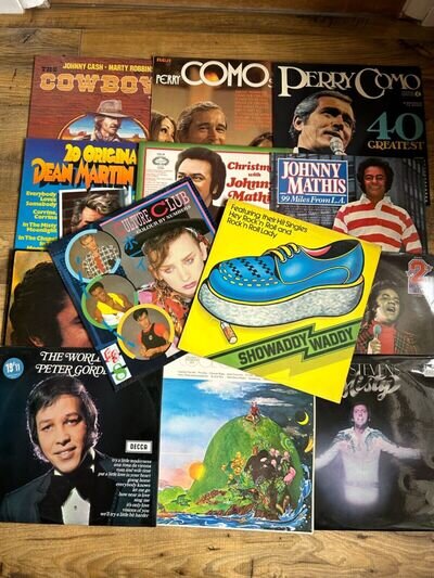 vinyl 12” x 14, various inc Culture Club, Mathis, Como, Showaddywaddy, Etc