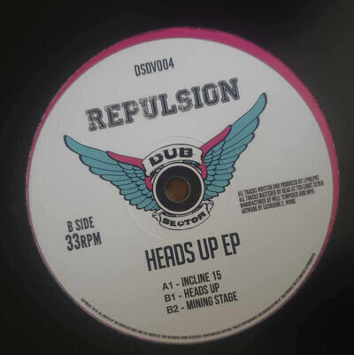 Repulsion - Heads Up EP - Vinyl 12" Record - New / Unplayed - Dubstep 2019