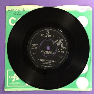 The Seekers , A World Of Our Own, Sinner Man , 7in Vinyl Single, 1965