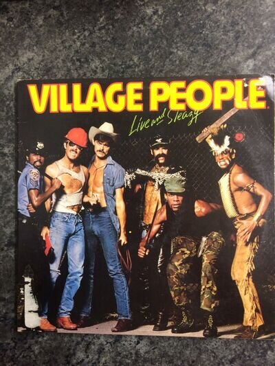 VILLAGE PEOPLE CLASSIC 12" VINYL LP ALBUM RECORD LIVE AND SLEAZY