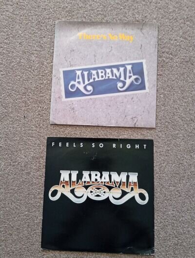 Alabama - There's No Way & Feels So Right 7” Vinyl Record Singles