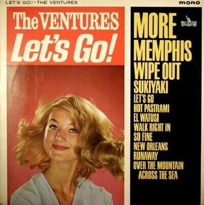 THE VENTURES Let's Go Vinyl Record Album LP Liberty 1963 Mono 1st Surf Rock Pop