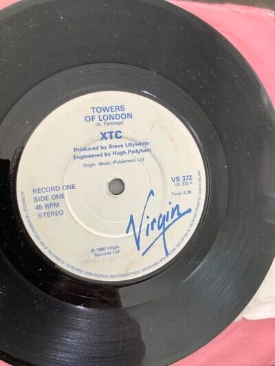 XTC Towers of London 7” single Virgin records. 1980. VG+